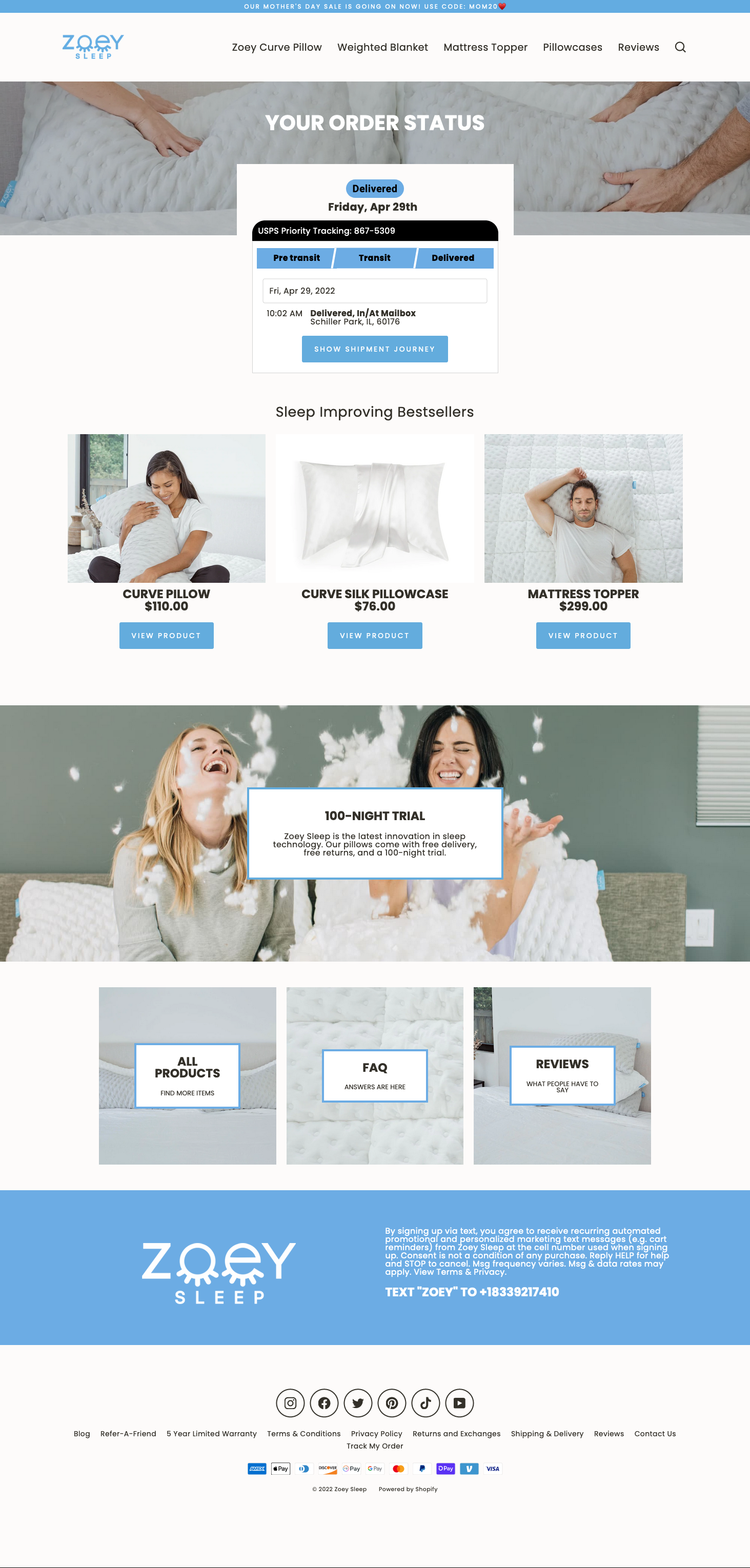 Zoey Sleep's 'SingleColumn' Tracking Page